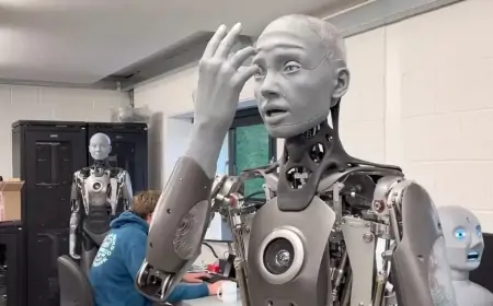 Humanoid Robot Ameca Wows Public with Lifelike Expressions